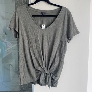 New with tags. Express army green short sleep with tie bottom